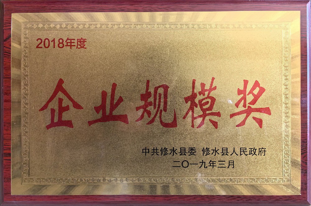 2018年度企业规模奖